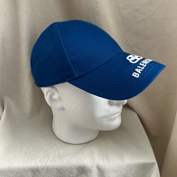 Balenciaga BB Logo Hat - Blue, Sz L BNWT - Picture 3 of 11